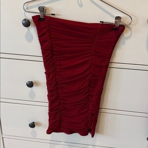Wolford Elegant Red Ruched Skirt